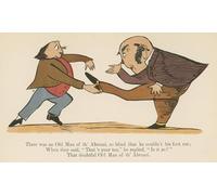 SERENDIPITP Vintage Picture Print on Canvas Wall Art Poster There Was an Old Man Th Abruzzi So Blind That He Couldn't His Foot See by Edward Leaars Artwork Print Poster for Wall Decor 60x90cm