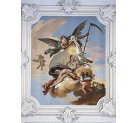 SERENDIPITP Vintage Picture Print on Canvas Wall Art Poster Time Hunting and Discovering Truth by Battista Tiepolo Artwork Print Poster for Wall Decor 60x90cm