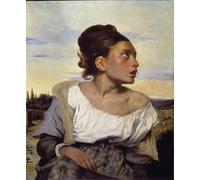 SERENDIPITP Vintage Picture Print on Canvas Wall Art Poster Young Orphan At the Cemetery by Ferdinandeugene Delacroix Artwork Print Poster for Wall Decor 60x90cm
