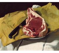 SERENDIPITP Vintage Wall Art Canvas Nordic Poster Canvas Print Picture A steak on a yellow paper by Felix Edouard Vallotton Wall Art Poster for Home Decor 60x90cm