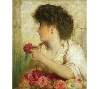 SERENDIPITP Vintage Wall Art Canvas Nordic Poster Canvas Print Picture a Summer Rose by George Elgar Hicks Wall Art Poster for Home Decor 60x90cm