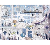 SERENDIPITP Vintage Wall Art Canvas Nordic Poster Canvas Print Picture Aerial Life by William Heath Robinson Wall Art Poster for Home Decor 60x90cm