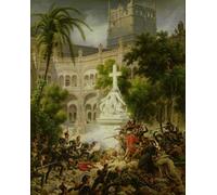 SERENDIPITP Vintage Wall Art Canvas Nordic Poster Canvas Print Picture Assault on the Monastery of San Engracio in Zaragoza Th February by Louis Lejeune Wall Art Poster for Home Decor 60x90cm