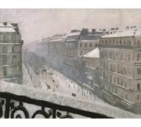 SERENDIPITP Vintage Wall Art Canvas Nordic Poster Canvas Print Picture Boulevard Haussmann in the Snow by Gustave Caillebotte Wall Art Poster for Home Decor 60x90cm