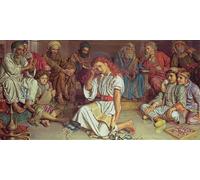 SERENDIPITP Vintage Wall Art Canvas Nordic Poster Canvas Print Picture Christ Among the Doctors by William Holman Hunt Wall Art Poster for Home Decor 60x90cm