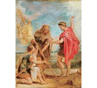 SERENDIPITP Vintage Wall Art Canvas Nordic Poster Canvas Print Picture Constantine Receives the Standard with the Monogram of Christ As the Imperial Sign by Peter Paul Rubens for Home Decor 60x90cm