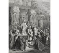 SERENDIPITP Vintage Wall Art Canvas Nordic Poster Canvas Print Picture Cyrus Restoring the Vessels of the Temple by Gustave Dore Wall Art Poster for Home Decor 60x90cm