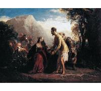 SERENDIPITP Vintage Wall Art Canvas Nordic Poster Canvas Print Picture Don Quixote and Dulcinea by Charles Robert Leslie Wall Art Poster for Home Decor 60x90cm