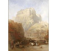 SERENDIPITP Vintage Wall Art Canvas Nordic Poster Canvas Print Picture Edinburgh Castle by David Roberts Wall Art Poster for Home Decor 60x90cm