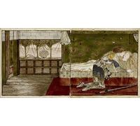 SERENDIPITP Vintage Wall Art Canvas Nordic Poster Canvas Print Picture Form Eight Illustrations of the briar Rose by Edward Burne Jones Wall Art Poster for Home Decor 60x90cm