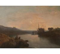 SERENDIPITP Vintage Wall Art Canvas Nordic Poster Canvas Print Picture Harlech Castle From Twgwyn Ferry Summers Evening Twilight by Mallord William Turner Wall Art Poster for Home Decor 60x90cm