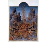 SERENDIPITP Vintage Wall Art Canvas Nordic Poster Canvas Print Picture Hell Devils Operate Bellows to Stir Up the Fire by Pol De Limbourg Wall Art Poster for Home Decor 60x90cm