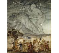 SERENDIPITP Vintage Wall Art Canvas Nordic Poster Canvas Print Picture Hercules Supporting the Sky Instead of Atlas by Arthur Rackham Wall Art Poster for Home Decor 60x90cm