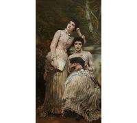 SERENDIPITP Vintage Wall Art Canvas Nordic Poster Canvas Print Picture Ida and Ethel Twin Daughters of J. Searlight Esq. Sant Wall Art Poster for Home Decor 60x90cm