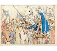 SERENDIPITP Vintage Wall Art Canvas Nordic Poster Canvas Print Picture Illustration Taken From the Book Joan of Arc by Paul De Semant Wall Art Poster for Home Decor 60x90cm