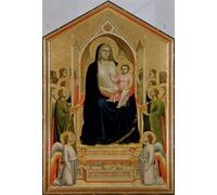 SERENDIPITP Vintage Wall Art Canvas Nordic Poster Canvas Print Picture Lady and Child Enthroned by Giotto Di Bondone Wall Art Poster for Home Decor 60x90cm