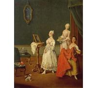 SERENDIPITP Vintage Wall Art Canvas Nordic Poster Canvas Print Picture Lady At Her Toilette by Pietro Longhi Wall Art Poster for Home Decor 60x90cm
