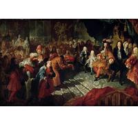 SERENDIPITP Vintage Wall Art Canvas Nordic Poster Canvas Print Picture Louis Xiv Receiving the Persian Ambassador Mohammed Reza Beg in by Charles Antoine Coypel Wall Art Poster for Home Decor 60x90cm