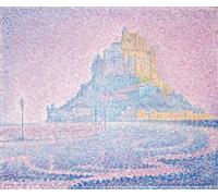 SERENDIPITP Vintage Wall Art Canvas Nordic Poster Canvas Print Picture Mont Saint-michel Fog and Sun by Paul Signac Wall Art Poster for Home Decor 60x90cm