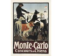SERENDIPITP Vintage Wall Art Canvas Nordic Poster Canvas Print Picture Monte Carloondog Lessons by Jules Grün Wall Art Poster for Home Decor 60x90cm