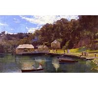 SERENDIPITP Vintage Wall Art Canvas Nordic Poster Canvas Print Picture Mosman's Bay by Tom Roberts Wall Art Poster for Home Decor 60x90cm