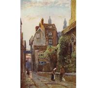 SERENDIPITP Vintage Wall Art Canvas Nordic Poster Canvas Print Picture Old Houses Near St Edwards Church and St Edwards Passage by William Matthison Wall Art Poster for Home Decor 60x90cm