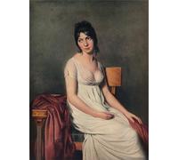 SERENDIPITP Vintage Wall Art Canvas Nordic Poster Canvas Print Picture Portrait of a Young Woman in White by Jacques Louis David Wall Art Poster for Home Decor 60x90cm