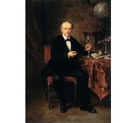 SERENDIPITP Vintage Wall Art Canvas Nordic Poster Canvas Print Picture Portrait of Hermann Ludwig Ferdinand Von Helmholtz by Ludwig Knaus Wall Art Poster for Home Decor 60x90cm