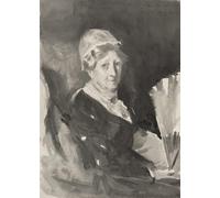 SERENDIPITP Vintage Wall Art Canvas Nordic Poster Canvas Print Picture Portrait of Mrs Frederick Mead with a Fan by John Singer Sargent Wall Art Poster for Home Decor 60x90cm