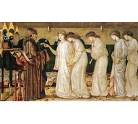 SERENDIPITP Vintage Wall Art Canvas Nordic Poster Canvas Print Picture Saint George and the Dragon Princess Sabra Drawing the Lot by Edward Burne-jones Wall Art Poster for Home Decor 60x90cm