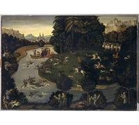 SERENDIPITP Vintage Wall Art Canvas Nordic Poster Canvas Print Picture Samson and Delilah by Lucas Cranach the Elder Wall Art Poster for Home Decor 60x90cm