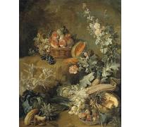 SERENDIPITP Vintage Wall Art Canvas Nordic Poster Canvas Print Picture Still Life of Fruits and Vegetables by Jean-baptiste Oudry Wall Art Poster for Home Decor 60x90cm