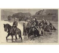 SERENDIPITP Vintage Wall Art Canvas Nordic Poster Canvas Print Picture the Afghan War Cavalry Crossing by John Charlton Wall Art Poster for Home Decor 60x90cm