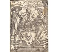 SERENDIPITP Vintage Wall Art Canvas Nordic Poster Canvas Print Picture the Arms of Death by Hans Holbein the Younger Wall Art Poster for Home Decor 60x90cm