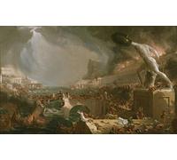 SERENDIPITP Vintage Wall Art Canvas Nordic Poster Canvas Print Picture the Course of Empire Destruction by Thomas Cole Wall Art Poster for Home Decor 60x90cm