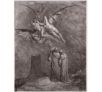 SERENDIPITP Vintage Wall Art Canvas Nordic Poster Canvas Print Picture the Divine Comedy by Gustave Dore Wall Art Poster for Home Decor 60x90cm