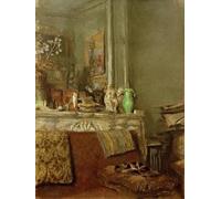 SERENDIPITP Vintage Wall Art Canvas Nordic Poster Canvas Print Picture the Fireplace At Vuillard Ventimiglia Square by Edouard Vuillard Wall Art Poster for Home Decor 60x90cm