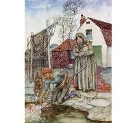 SERENDIPITP Vintage Wall Art Canvas Nordic Poster Canvas Print Picture the Fish and the Ring by Arthur Rackham Wall Art Poster for Home Decor 60x90cm
