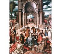 SERENDIPITP Vintage Wall Art Canvas Nordic Poster Canvas Print Picture the Fountain of Life by Hans Holbein the Younger Wall Art Poster for Home Decor 60x90cm