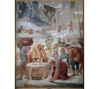 SERENDIPITP Vintage Wall Art Canvas Nordic Poster Canvas Print Picture the Gathering of Manna Israelites in the Desert by Bernardino Luini Wall Art Poster for Home Decor 60x90cm
