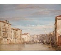 SERENDIPITP Vintage Wall Art Canvas Nordic Poster Canvas Print Picture the Grand Canal Looking Toward the Rialto by Richard Parkes Bonington Wall Art Poster for Home Decor 60x90cm