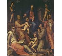 SERENDIPITP Vintage Wall Art Canvas Nordic Poster Canvas Print Picture the Holy Family with Saints by Jacopo Pontormo Wall Art Poster for Home Decor 60x90cm