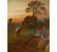 SERENDIPITP Vintage Wall Art Canvas Nordic Poster Canvas Print Picture the Potato Patch October Twilight by Sir George Clausen Wall Art Poster for Home Decor 60x90cm