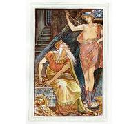 SERENDIPITP Vintage Wall Art Canvas Nordic Poster Canvas Print Picture the Stranger Appearing to Midas by Walter Crane Wall Art Poster for Home Decor 60x90cm