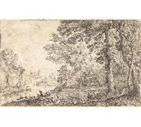 SERENDIPITP Vintage Wall Art Canvas Nordic Poster Canvas Print Picture the Vision by Claude Lorrain Wall Art Poster for Home Decor 60x90cm