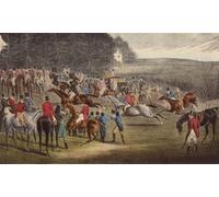 SERENDIPITP Vintage Wall Art Canvas Nordic Poster Canvas Print Picture the Winning Post Grand Leicester Steeple by Henry Alken Wall Art Poster for Home Decor 60x90cm