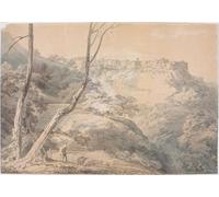 SERENDIPITP Vintage Wall Art Canvas Nordic Poster Canvas Print Picture Tivoli with the Temple of the Sibyl by Mallord William Turner Wall Art Poster for Home Decor 60x90cm