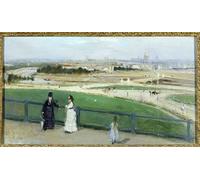 SERENDIPITP Vintage Wall Art Canvas Nordic Poster Canvas Print Picture View of Paris From the Heights of the Trocadero by Berthe Morisot Wall Art Poster for Home Decor 60x90cm