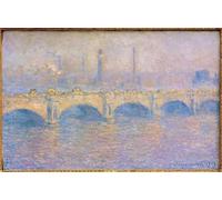 SERENDIPITP Vintage Wall Art Canvas Nordic Poster Canvas Print Picture Waterloo Bridge Effet De Soleil by Claude Monet Wall Art Poster for Home Decor 60x90cm