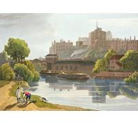 SERENDIPITP Vintage Wall Art Canvas Nordic Poster Canvas Print Picture Windsor Castle From a Compilation of Views of Windsor Eton and Virginia Water by William Daniell for Home Decor 60x90cm